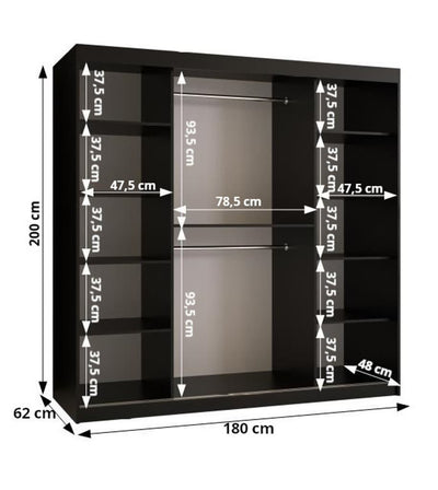 Kair I Sliding Door Wardrobe 180cm